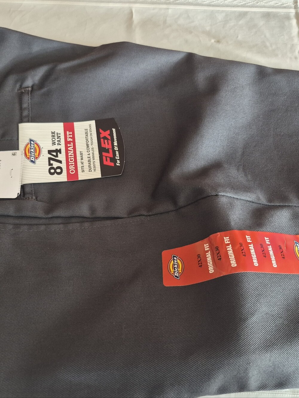 Mens New Gray Dickies Pants Size 42×30